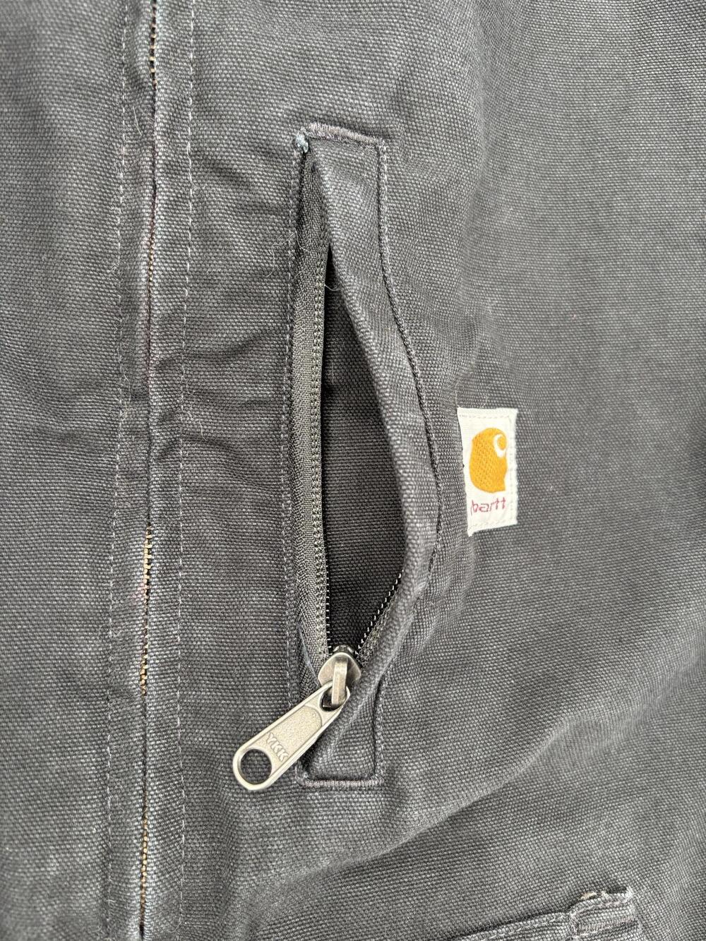 Carhartt Vest Mens 2XL Black Lined Insulated Canvas Workwear Full Zip OV4277-M - Picture 4 of 10